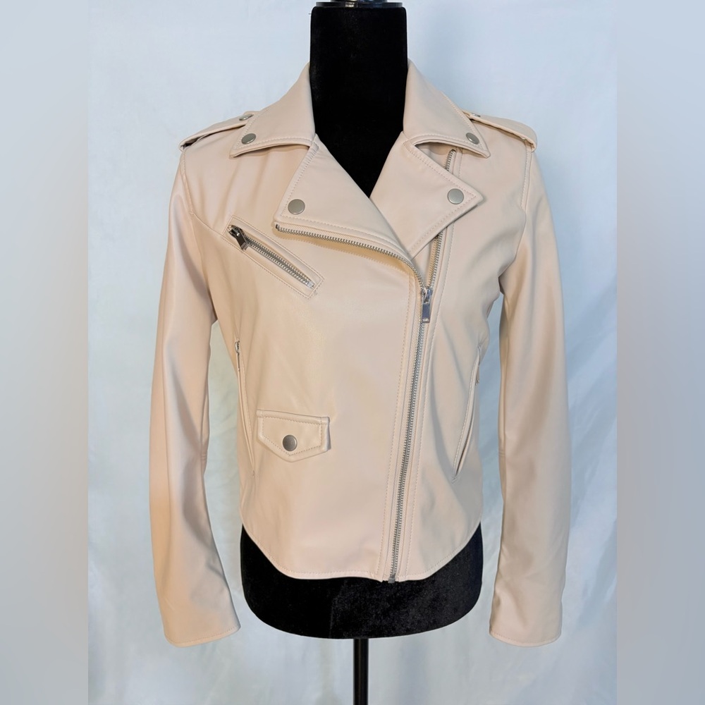 Nine West Faux Leather Moto Jacket